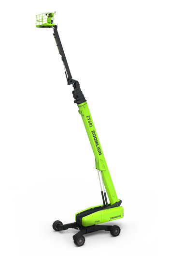 Plataforma elevatória Skyjack SJ 4740 em operação, projetada para acesso seguro em alturas elevadas.